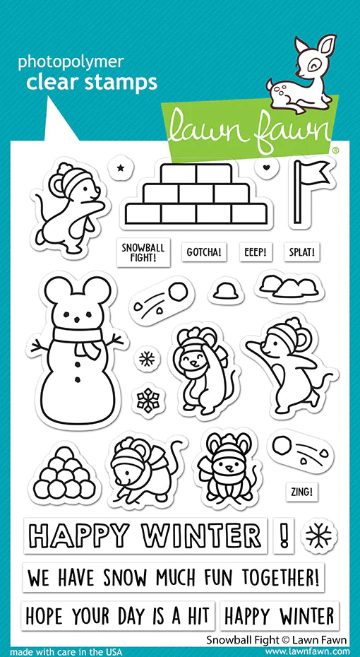 Lawn Fawn Snowball Fight Stamp Set