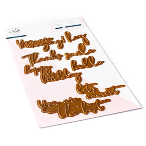 Pinkfresh Studio Fancy Script Words hot foil plates