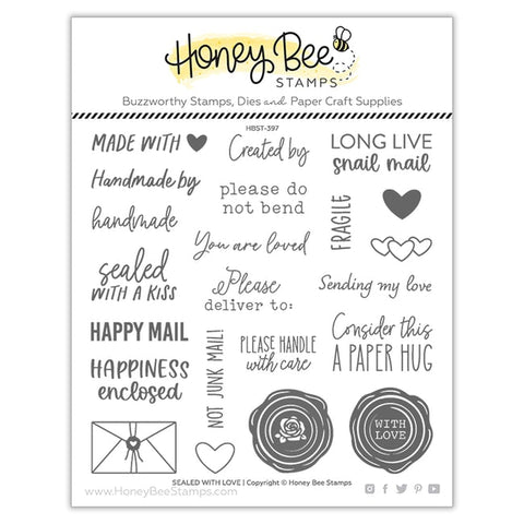 Honey Bee Stamps Sealed With Love stamps