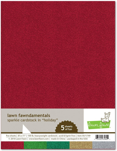 Lawn Fawn Holiday Sparkle Cardstock assortment