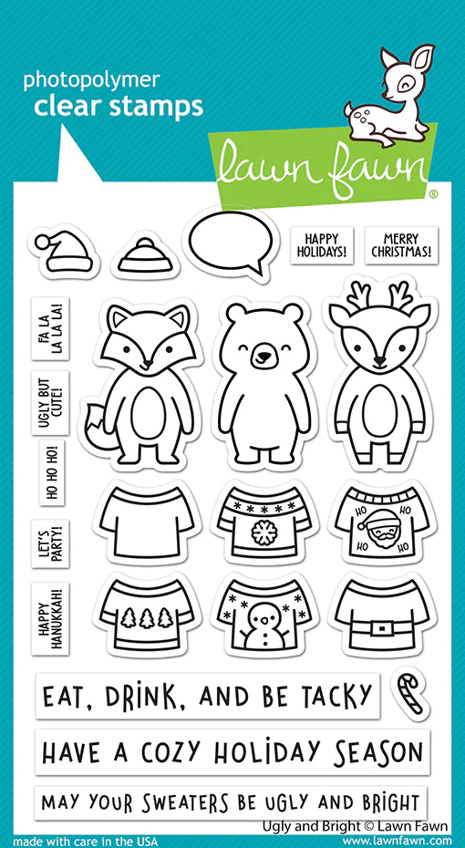 Lawn Fawn Ugly and Bright Stamp Set