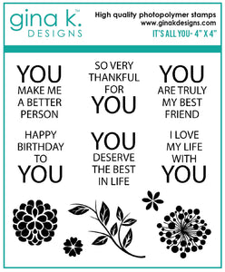 Gina K Designs It's All You Mini stamp set