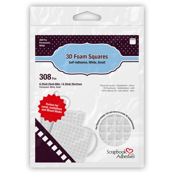 Scrapbook adhesives 3D Foam Squares, Black Small Size, 308 pcs double-sided  adhesive foam squares