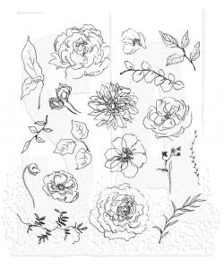 Tim Holtz Cling Stamps 7″X8.5″: Flower Shop